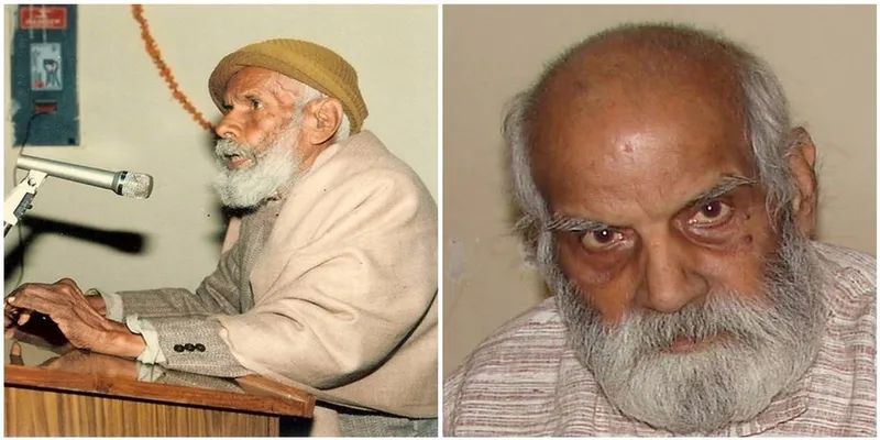 पहली फोटो में नागार्जुन, दूसरी में त्रिलोचन
