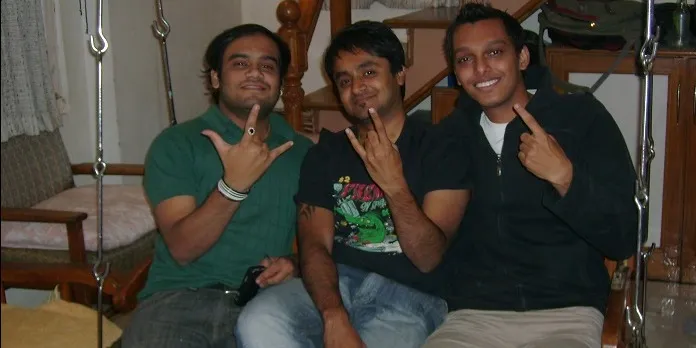 (From Left) <b>Ankit Shah, Kunal Odedra and Jinal Patel </b>- MBA Friends of Malay Sherasia from LJ Institute of Management Studies, 08/01/2010