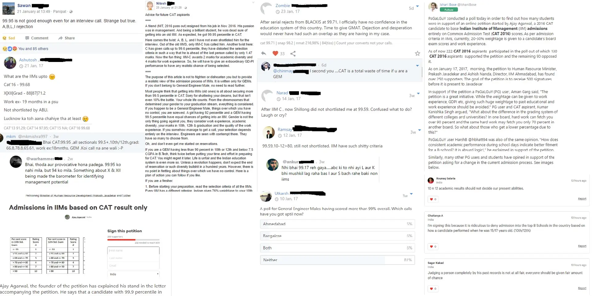 CAT 99 percentilers are not even eligible to appear for IIM interviews !