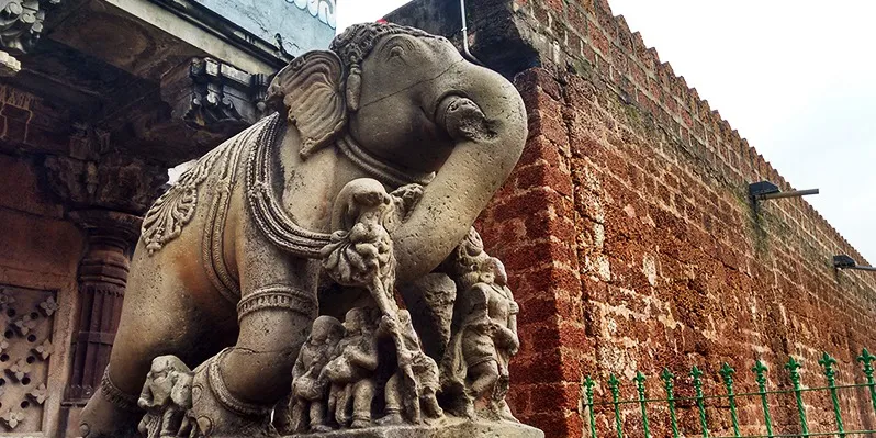 Figure 3 Stone Elephant, Entrance of Madhukeshwar Temple