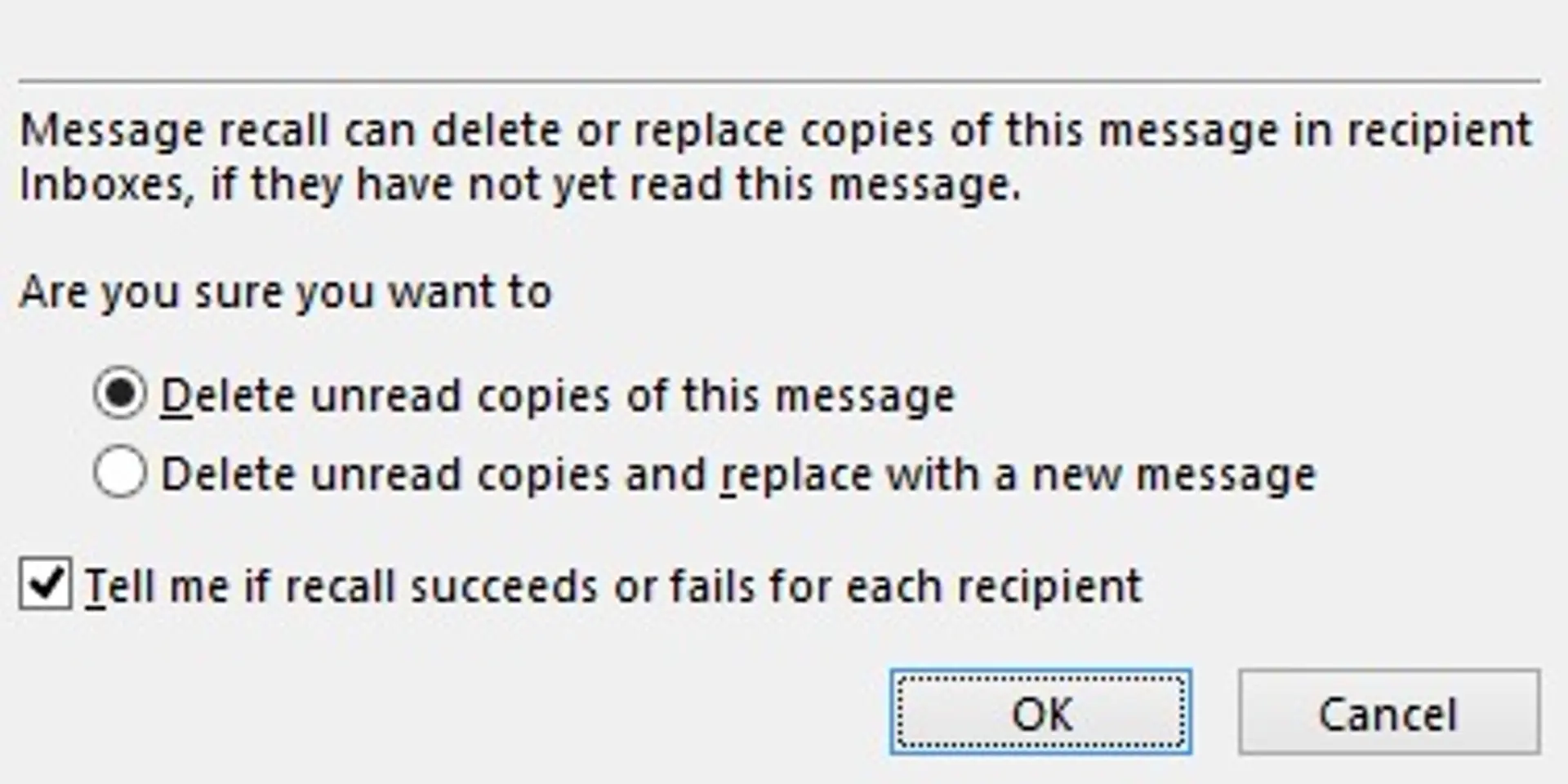 Retrieving a sent mail is easy now