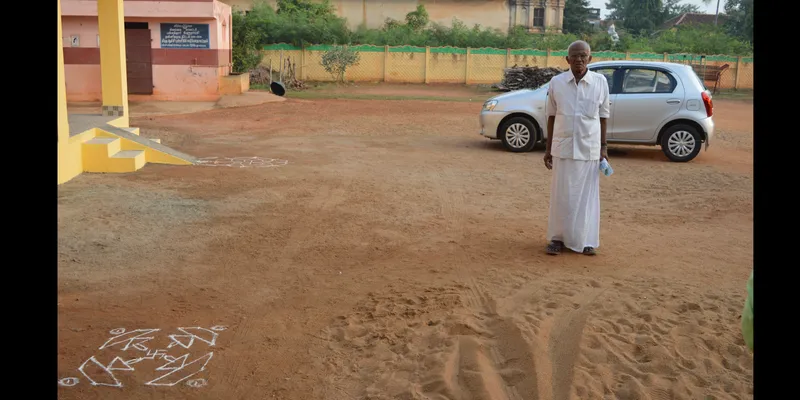My 79 year old uncle who oversaw the school's daily functioning and the completion of the new building. Photo taken a week before his demise.