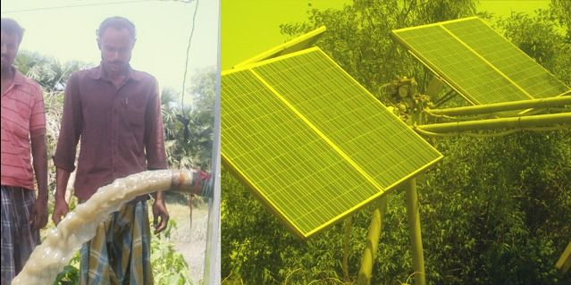 সৌর বিদ্যুতে নদীর জল তুলে সেচের কাজে লাগাচ্ছে হাটপুকুরিয়া