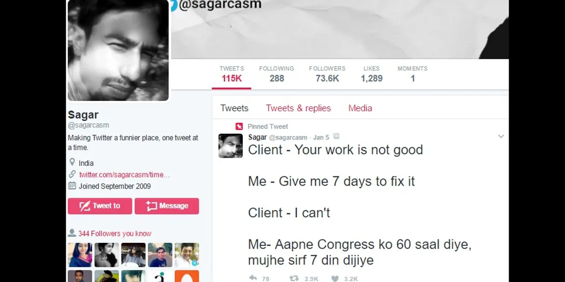 A Copywriter Turned Twitterite, Sagar Weaves Incredible Stories in 140 Characters