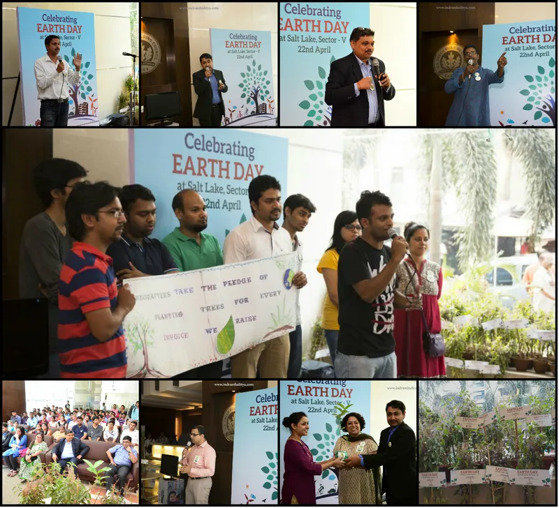 Innoraft taking the pledge to plant trees for every invoice they raise during the Earth Day Event 