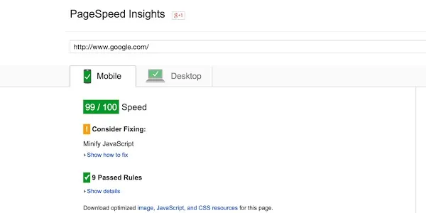 Make sure you have a good score in google page speed insights.