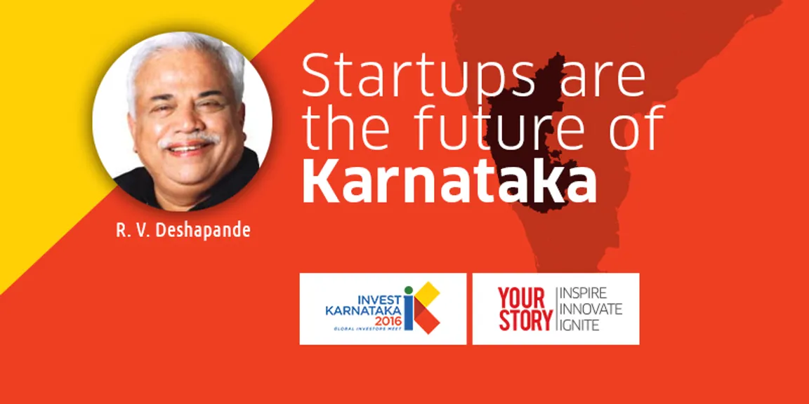 اسٹارٹپس کرناٹک کا مستقبل ہیں ۔ کرناٹک کے وزیر صنعت آر وی دیش پانڈے سے خاص ملاقات 
