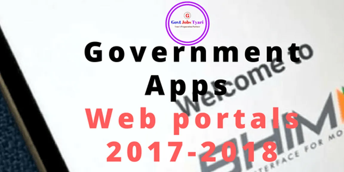Mobile apps & web portals  launched by Government of India 2018