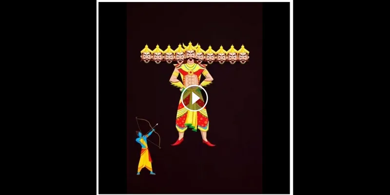 the Image  of Midnightcake's GIF which went viral on Dussehra